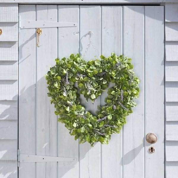 Lavender Heart Hanging Garden Ornament