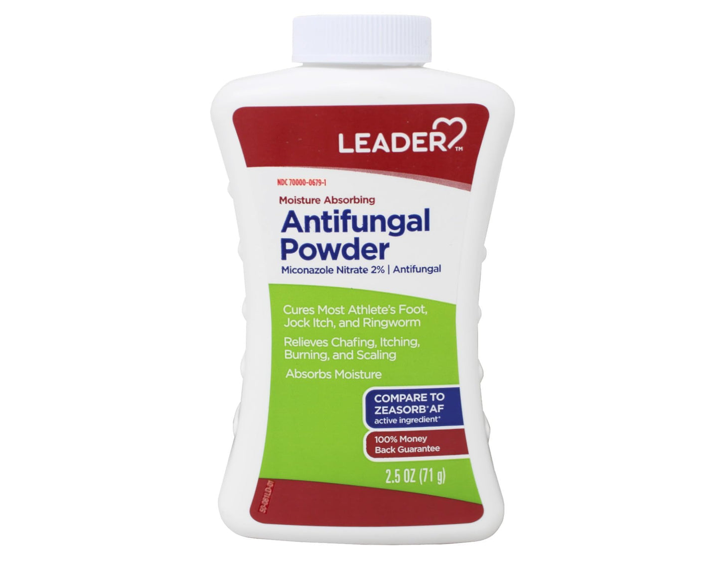LEADER Athlete's Foot AF Powder – Moisture Absorbing, Talc-Free, 2.5 oz