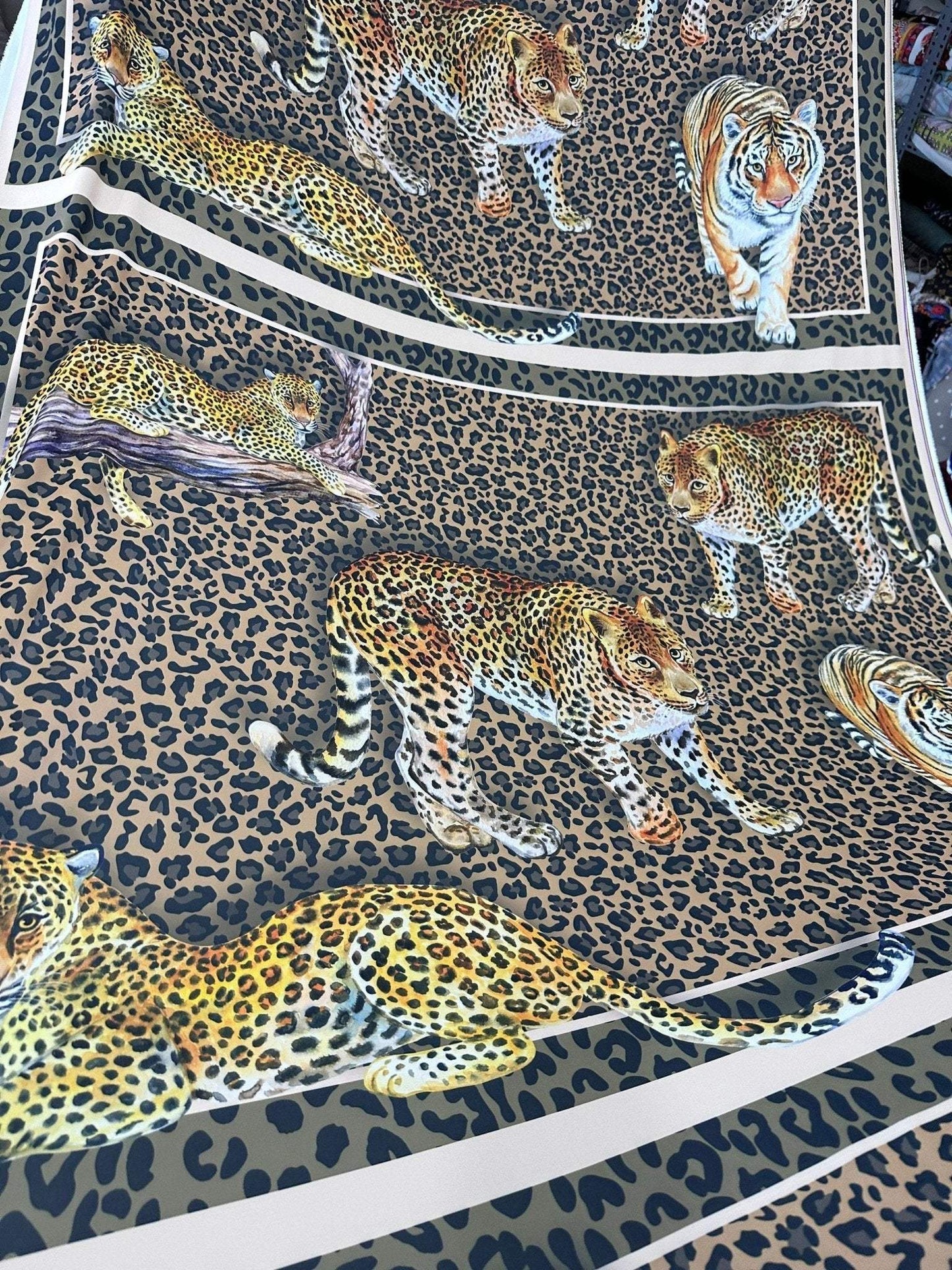 Leopard Print Crepe Fabric by Metre