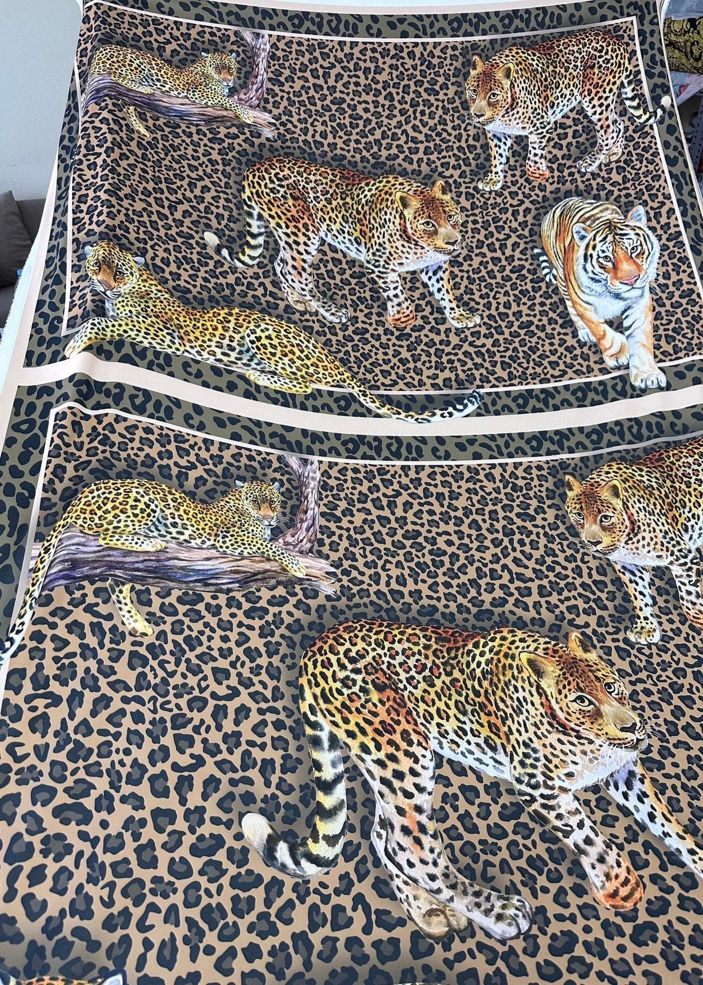 Leopard Print Crepe Fabric by Metre