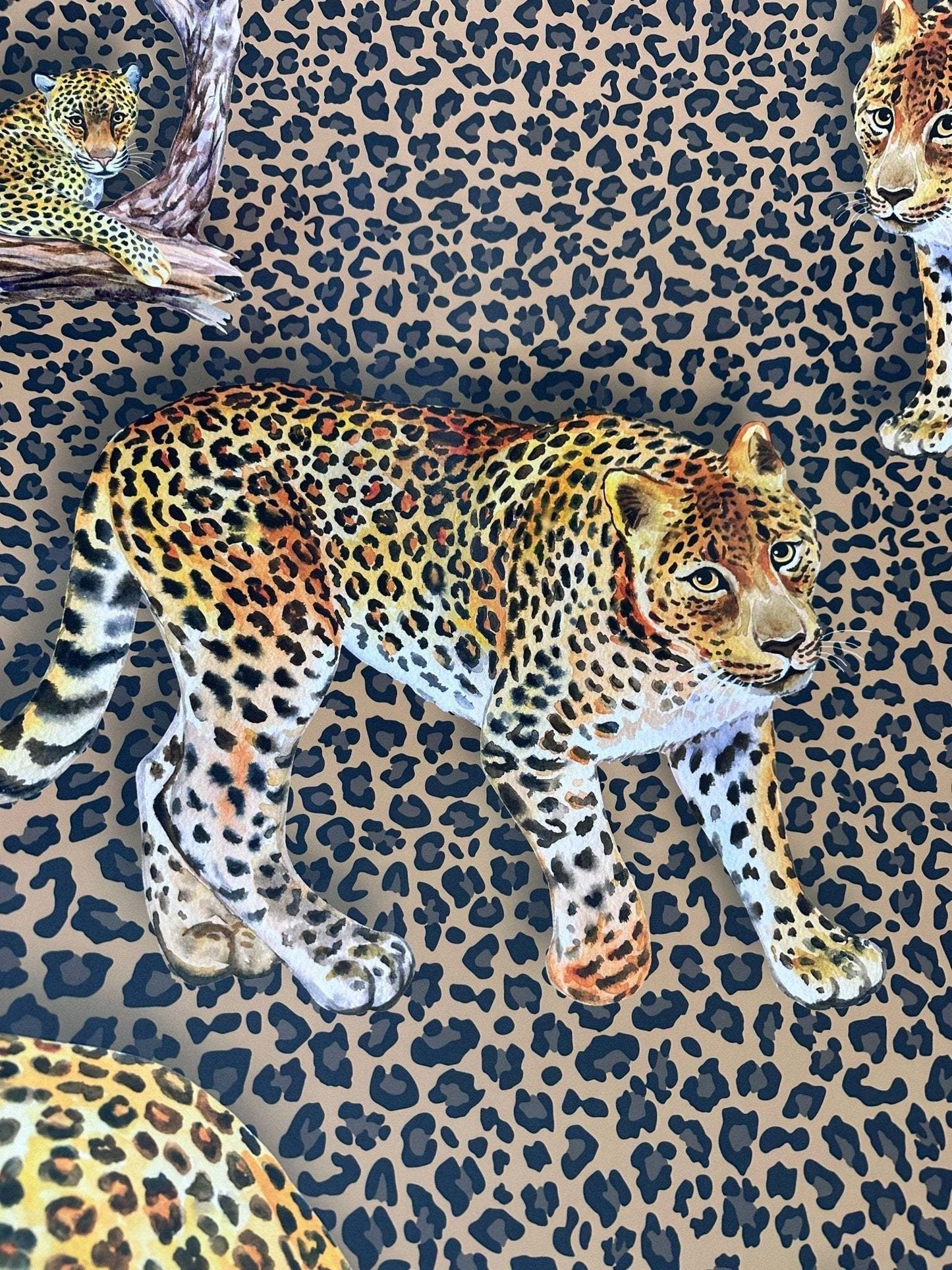Leopard Print Crepe Fabric by Metre