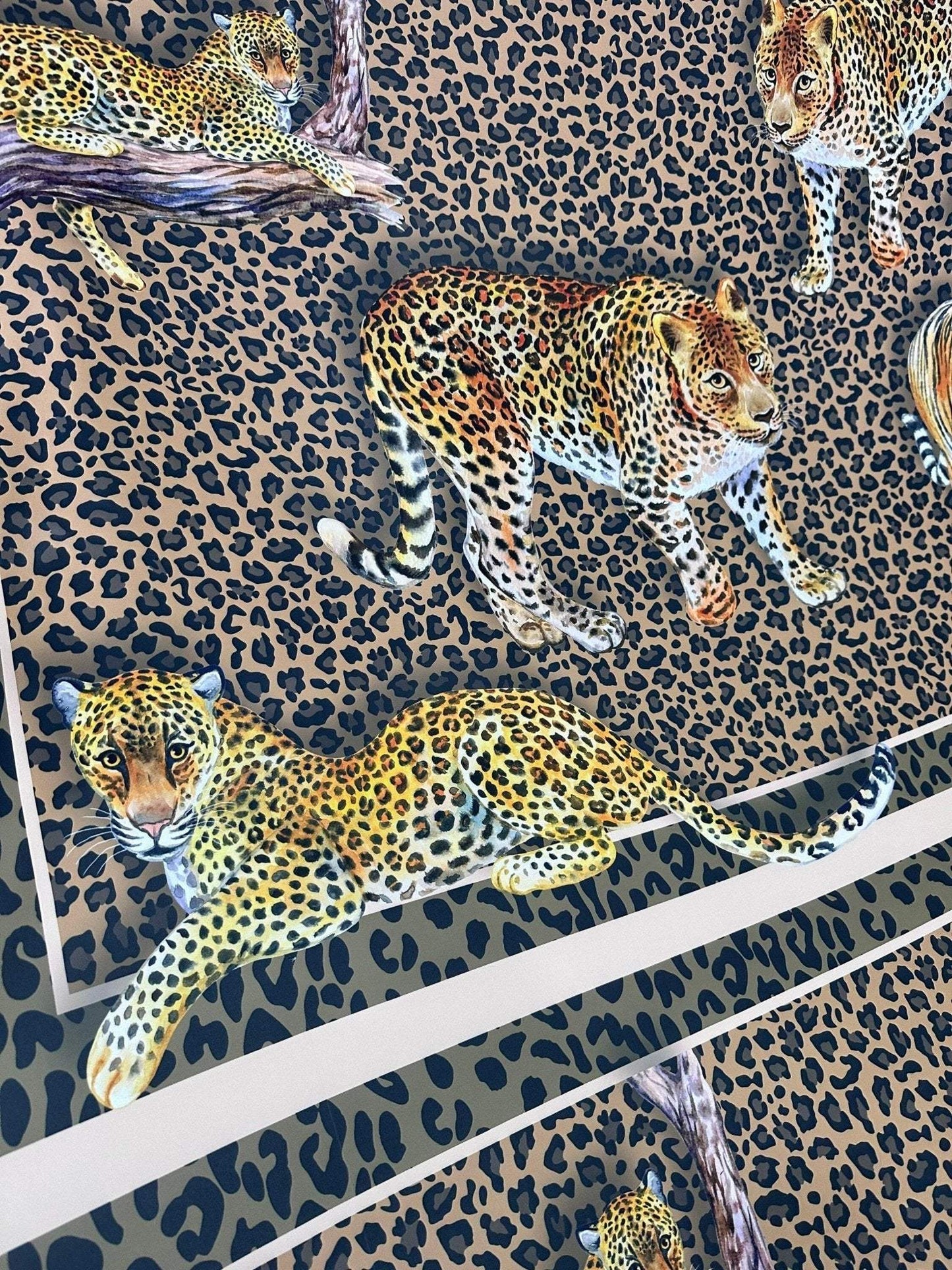 Leopard Print Crepe Fabric by Metre