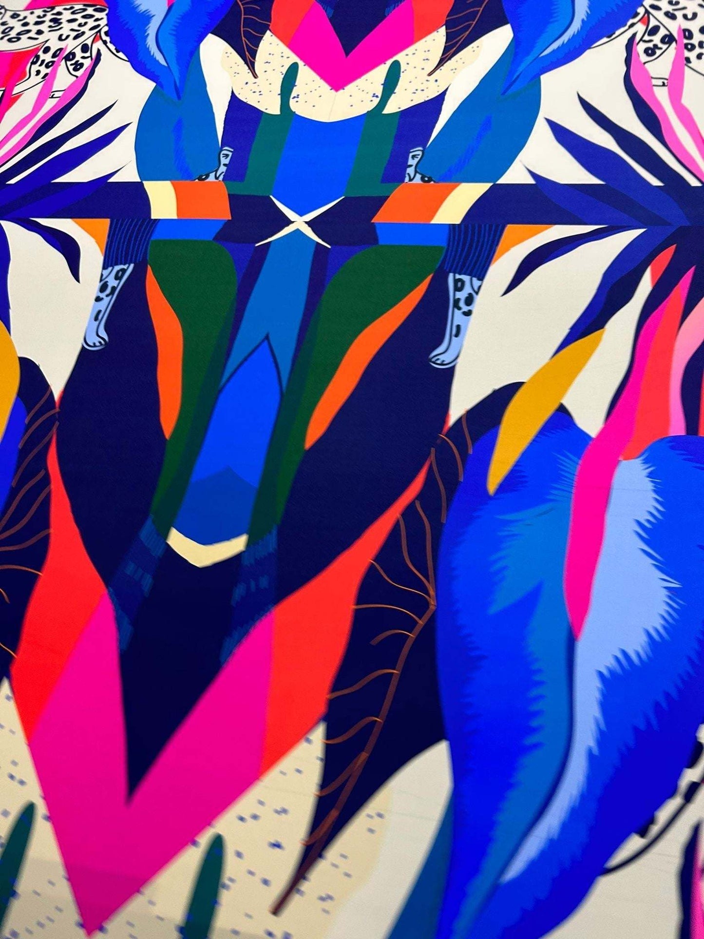 Leopard and Tropical Pattern Fabric by Metre