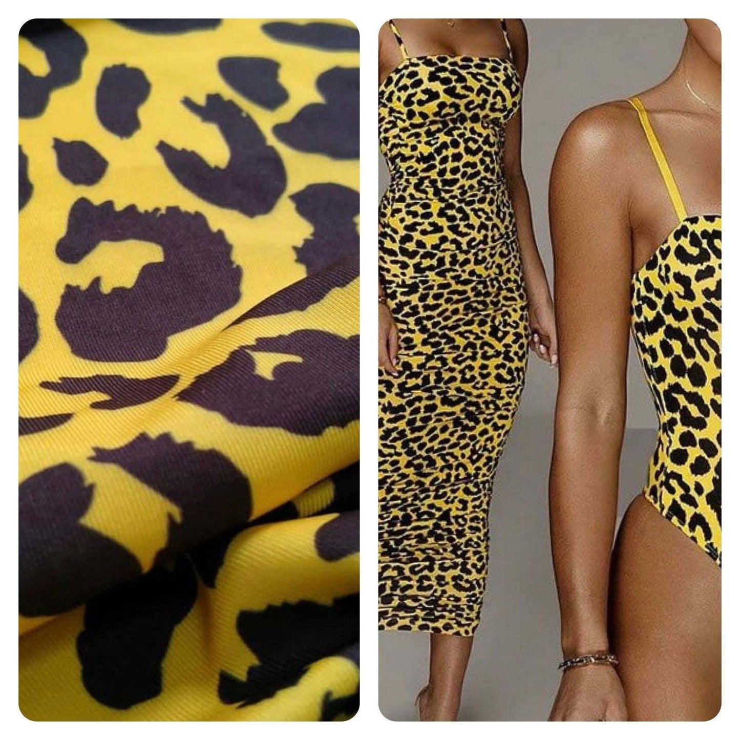 Leopard Pattern Stretch Fabric by Metre