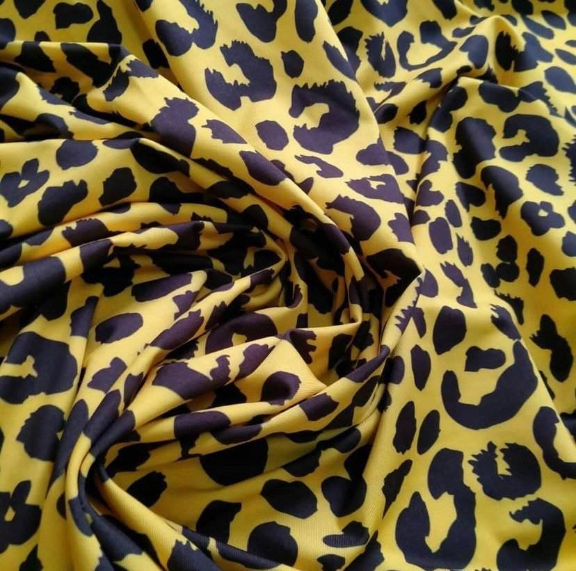 Leopard Pattern Stretch Fabric by Metre