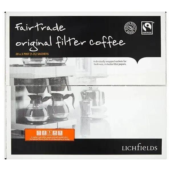 Lichfields Fairtrade Original Filter Coffee 20 x 65g