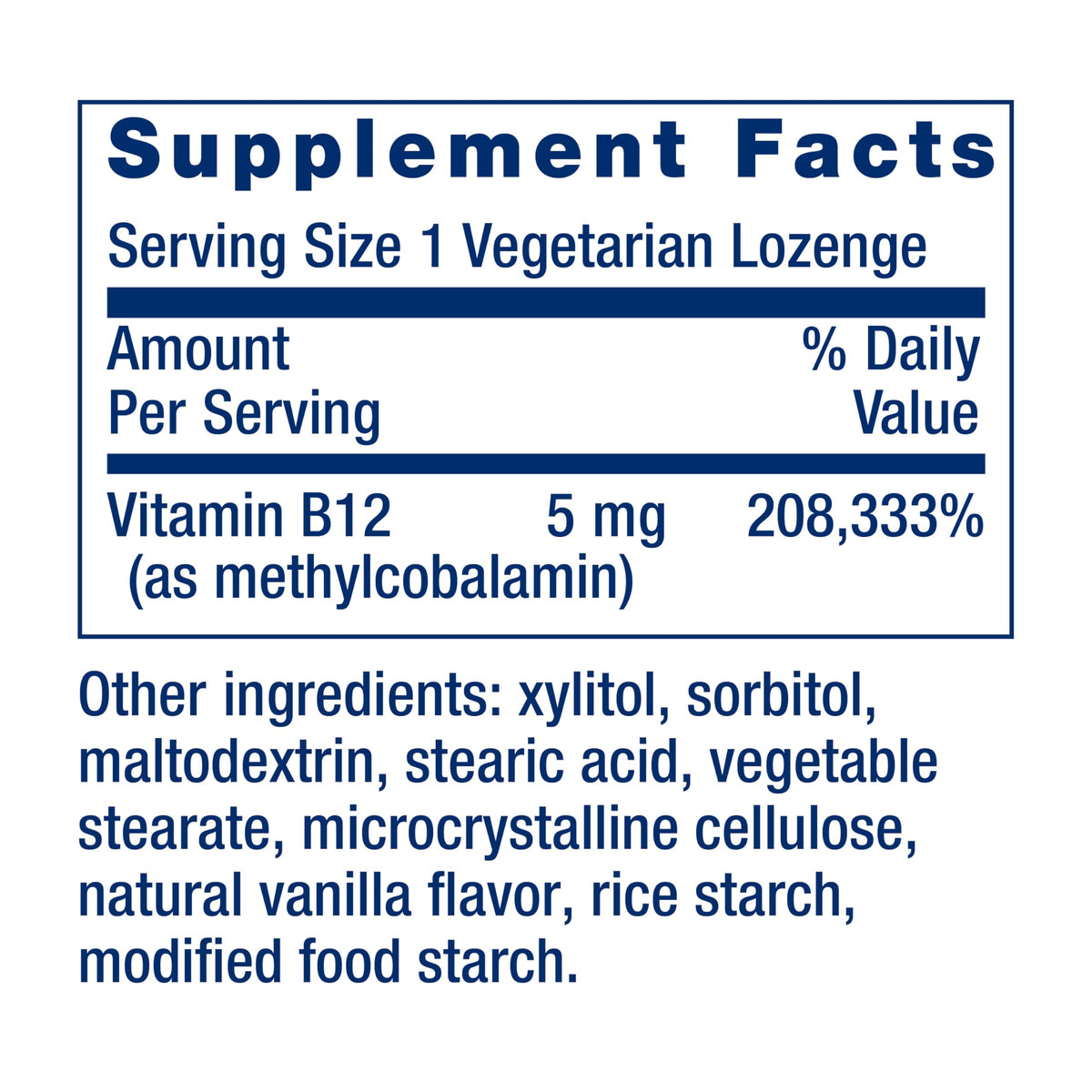 Life Extension Vitamin B12 Methylcobalamin – 5 mg Quick-Dissolving Lozenges (60) | Gluten-Free, Non-GMO, Vegetarian