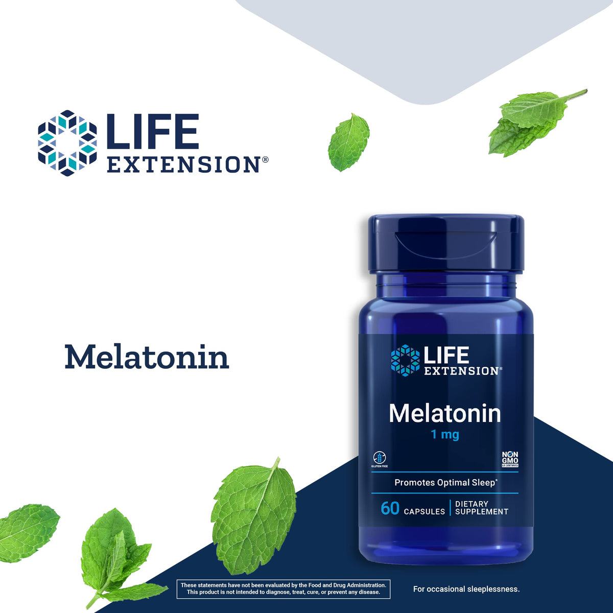 Life Extension Melatonin 1 mg | Restful Sleep & Immune Support | Gluten-Free, Non-GMO