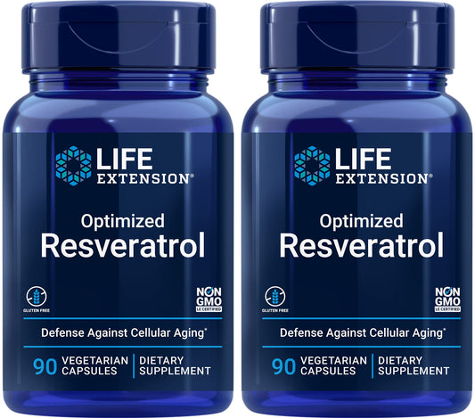 Life Extension Optimized Resveratrol, 90 Veg Caps (Pack of 2)
