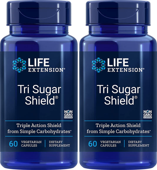 Life Extension Tri Sugar Shield - 60 Vegetarian Capsules (Pack of 2)