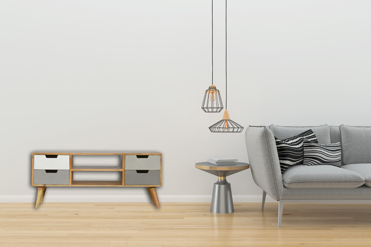 Grey Painted Open TV Unit