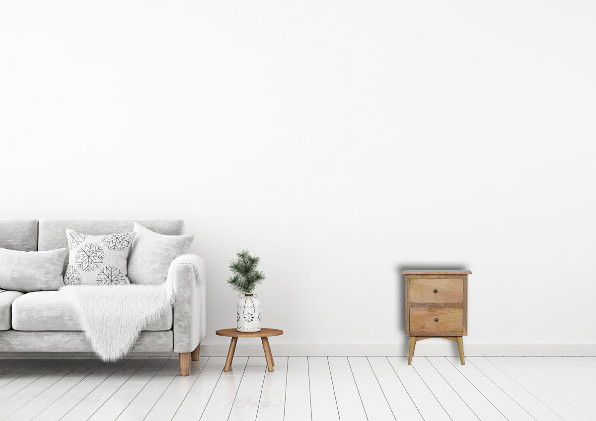 Nordic Style Bedside with 2 Drawers