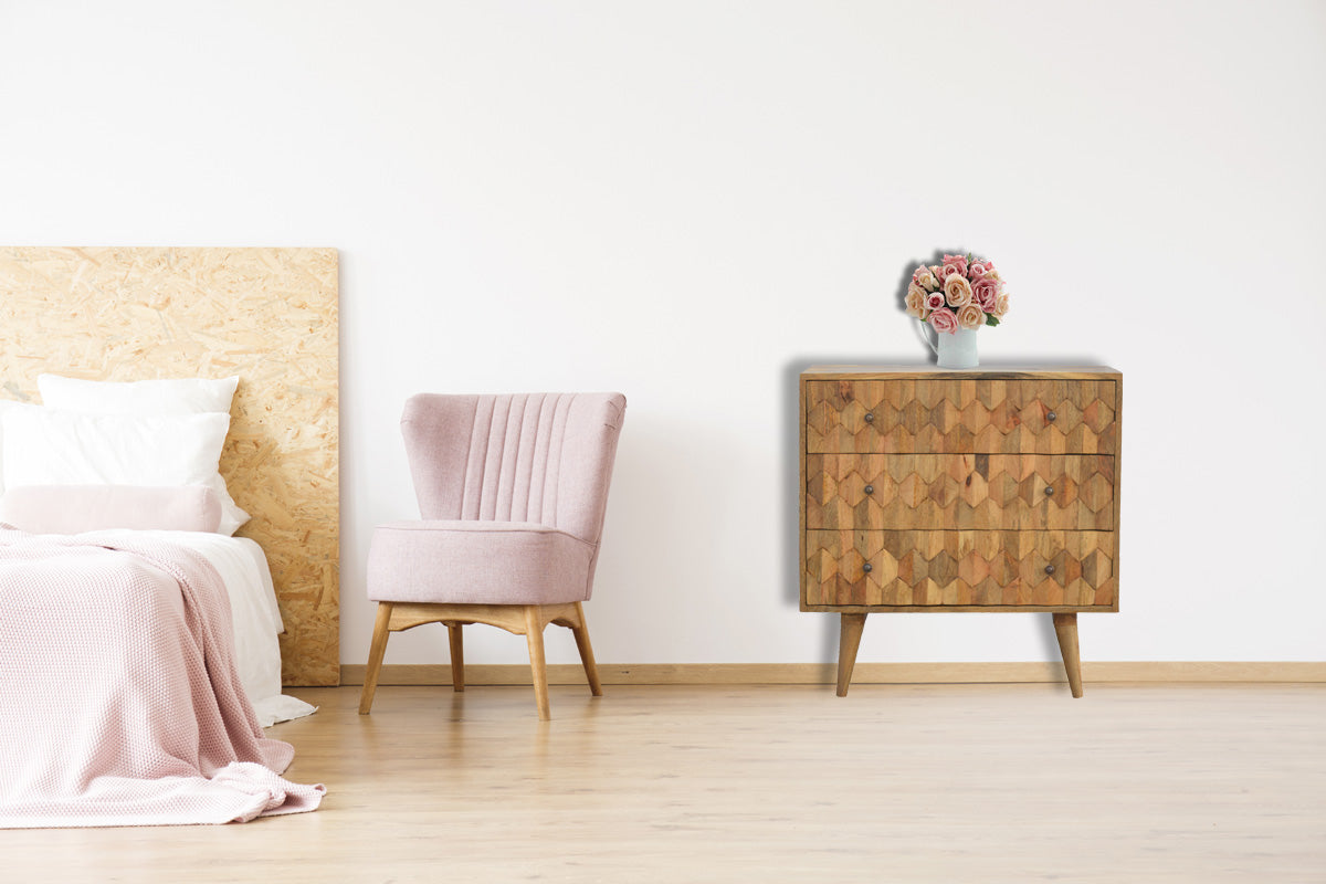 Pineapple Carved Chest of Drawers