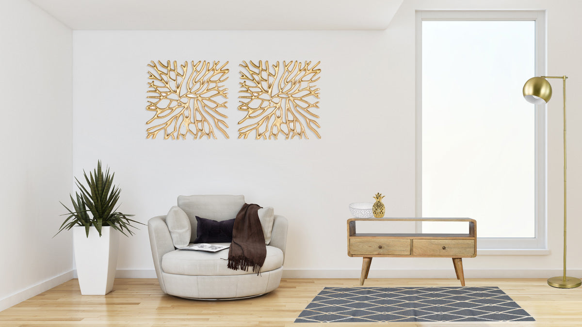 Curved Oak-ish Media Unit