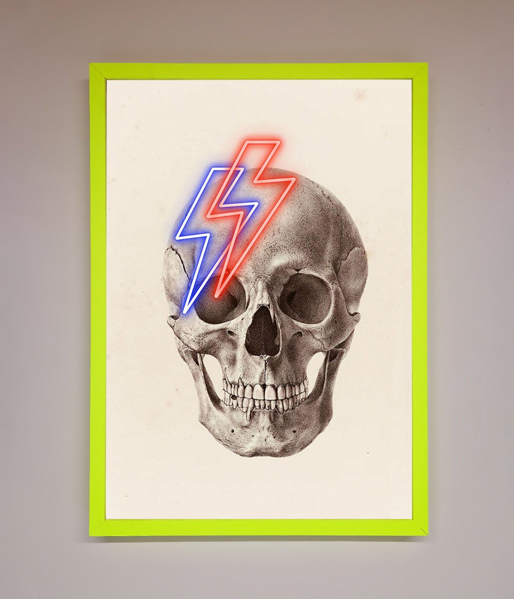 Lightning Skull Framed Print