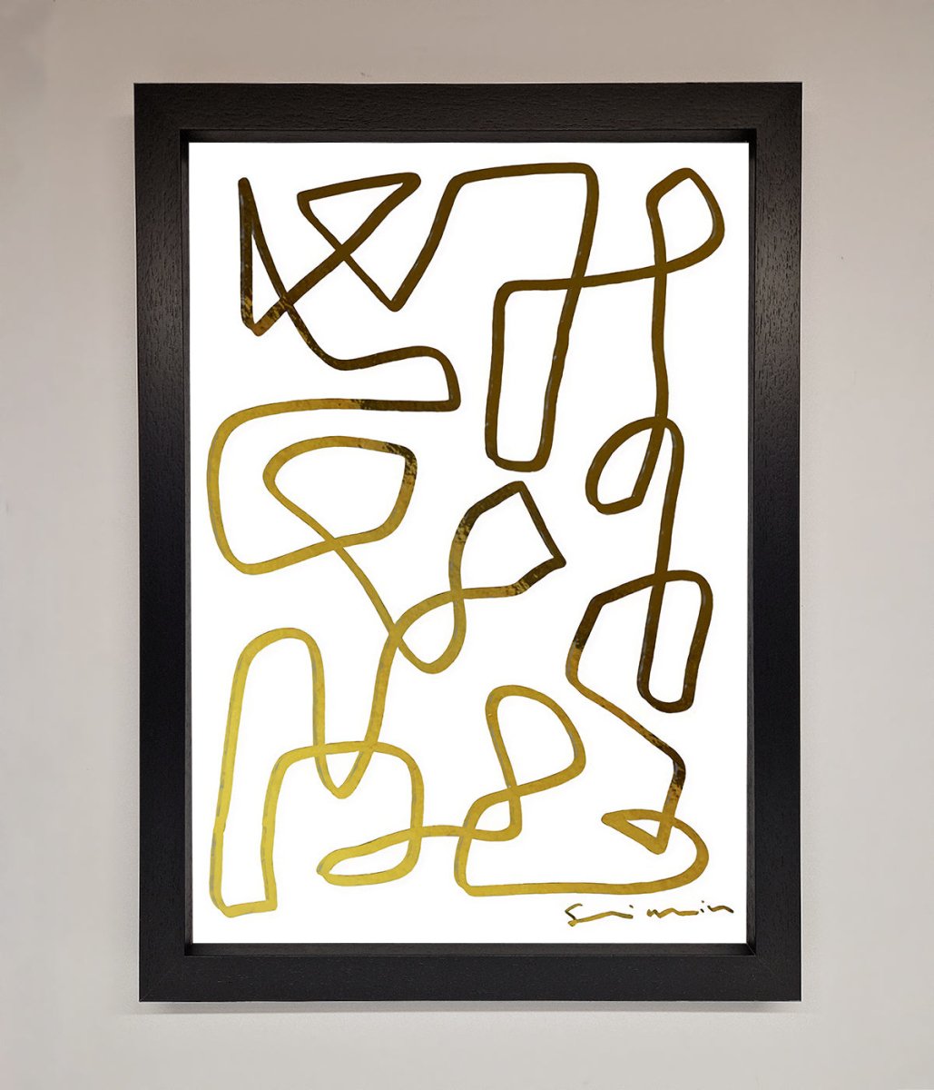 Line Squiggle Foil Print