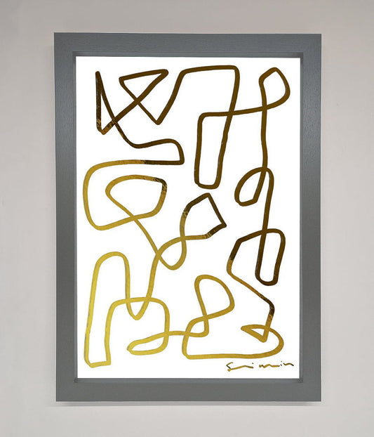 Line Squiggle Foil Print