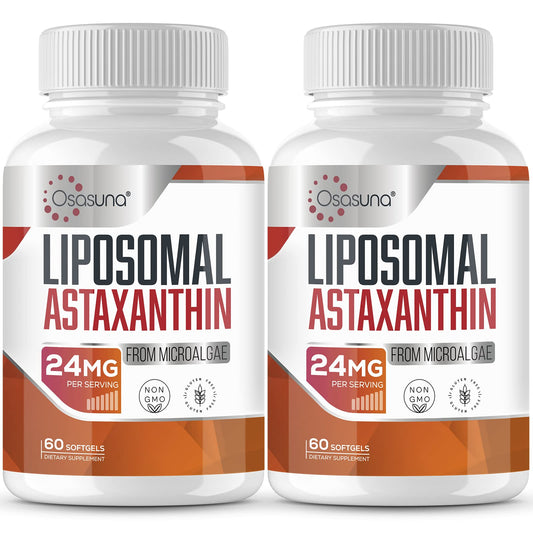 Liposomal Astaxanthin 24MG — Maximum Absorption, Non-GMO & Gluten Free, 120 Softgels