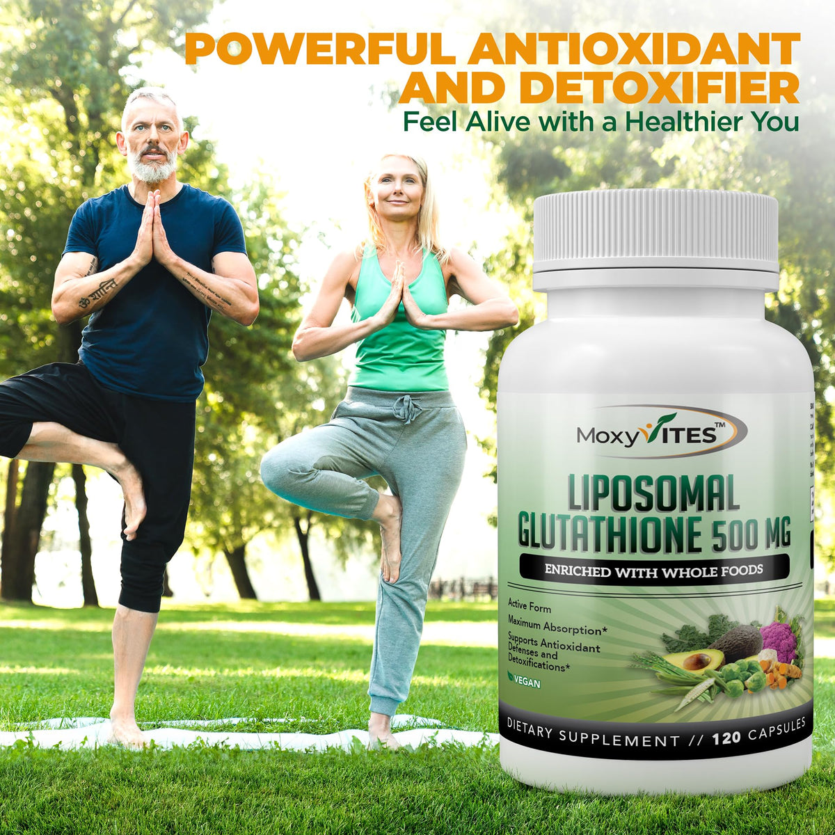 Liposomal Glutathione 500mg - Pure L-Glutathione (GSH) Reduced | 120 Count