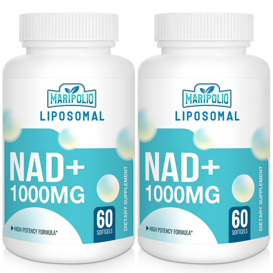 Liposomal NAD+ Supplement 1000 mg | Highest NAD Pontecy | Max Absorption | Pure NAD Supplement | Energy and DNA Repair, Aging Defense, Brain Function | 120 Softgels