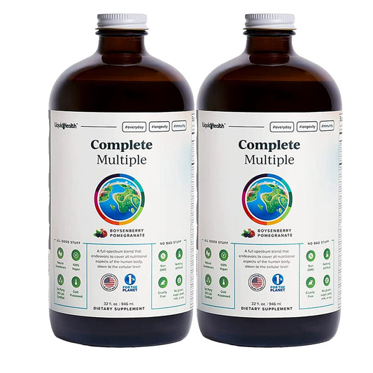 LIQUIDHEALTH Complete Multivitamin - 2 Pack | USA Made, Vegan, Non-GMO, Sugar-Free