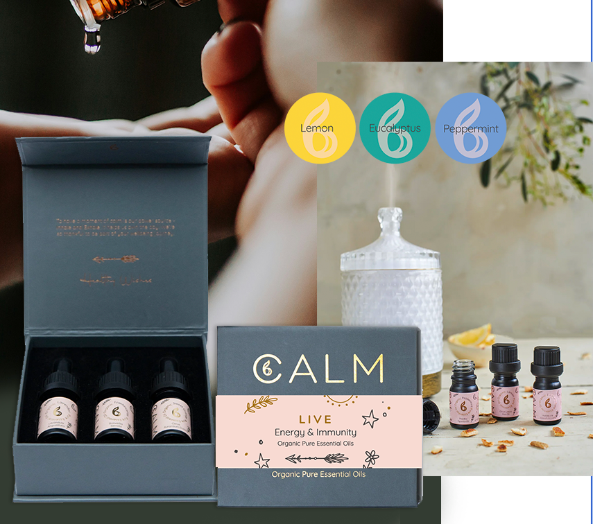 Live Calm Essential Oil Set - Energy & Immunity Boost
