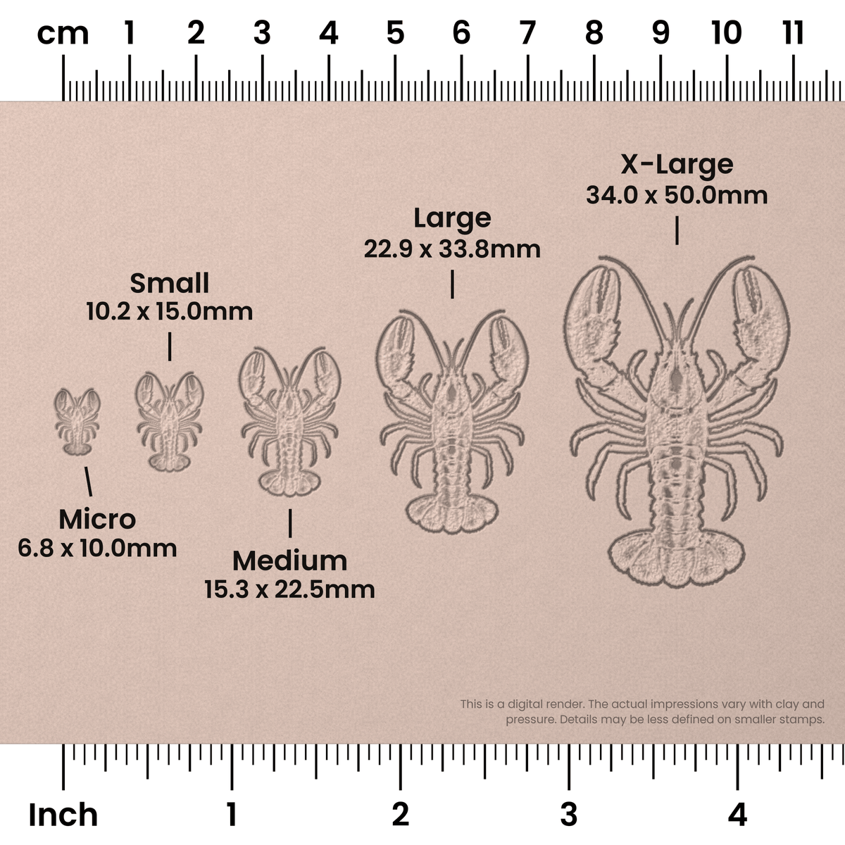 Lobster Stamps - Photo Textured