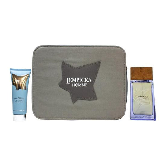 Lolita Lempicka Homme Gift Set 100ml EDT + 75ml Aftershave Balm + Bag