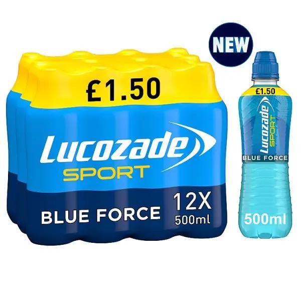 Lucozade Sport Drink Blue Force 500ml (Case of 12)