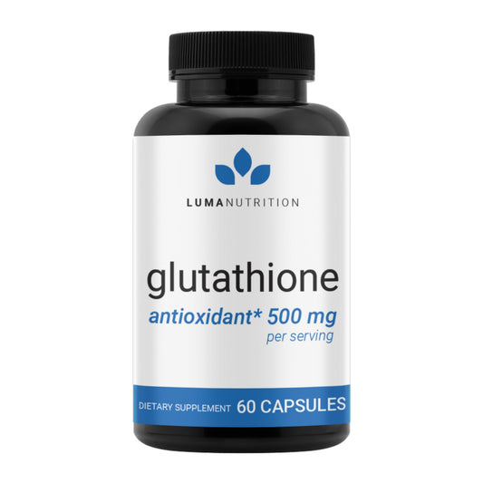Luma Nutrition Glutathione 500mg – Antioxidant Support, Liver Health, 60 Capsules