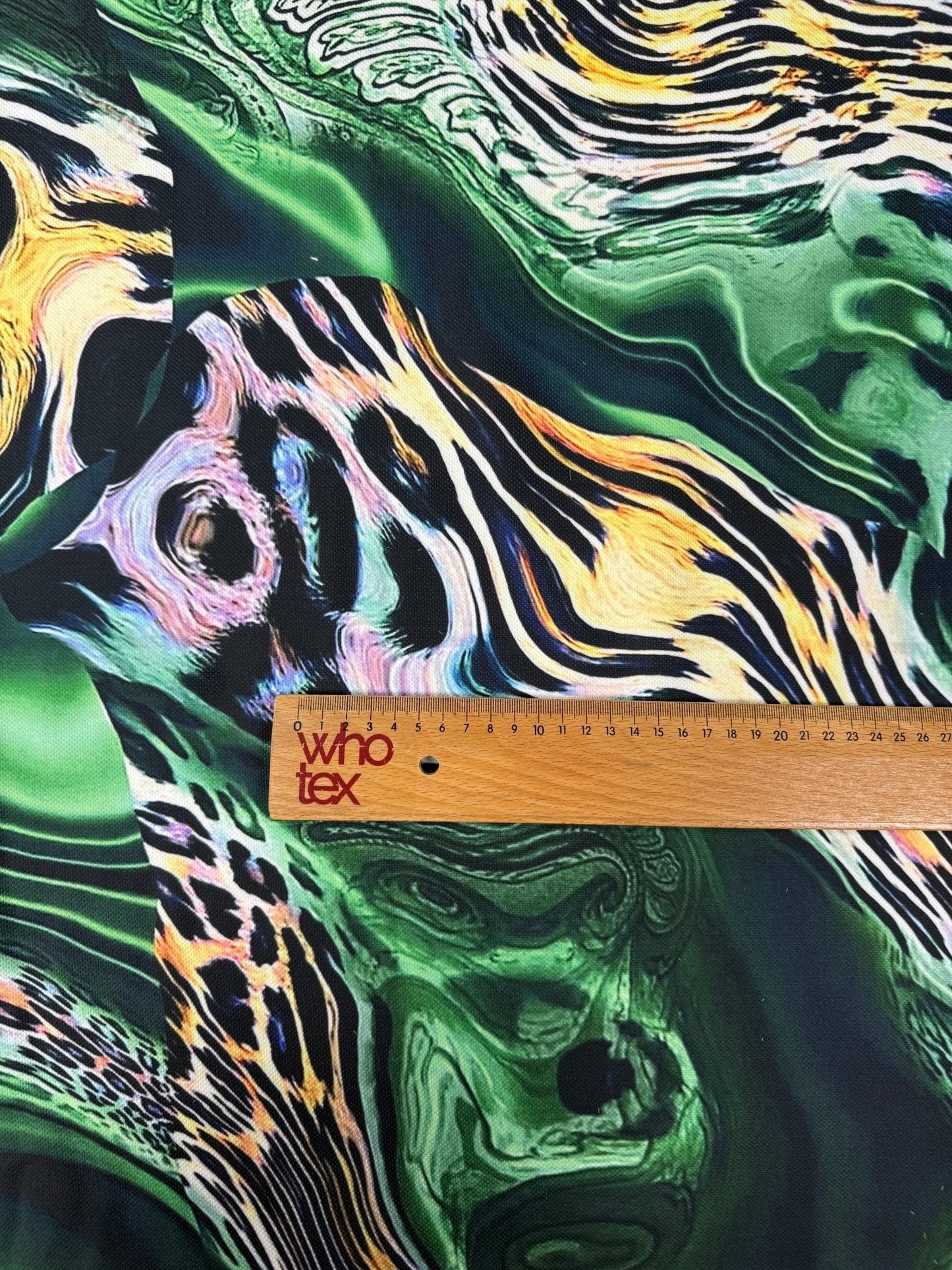 Luxury Green Leopard Print Fabric Sold by Metre