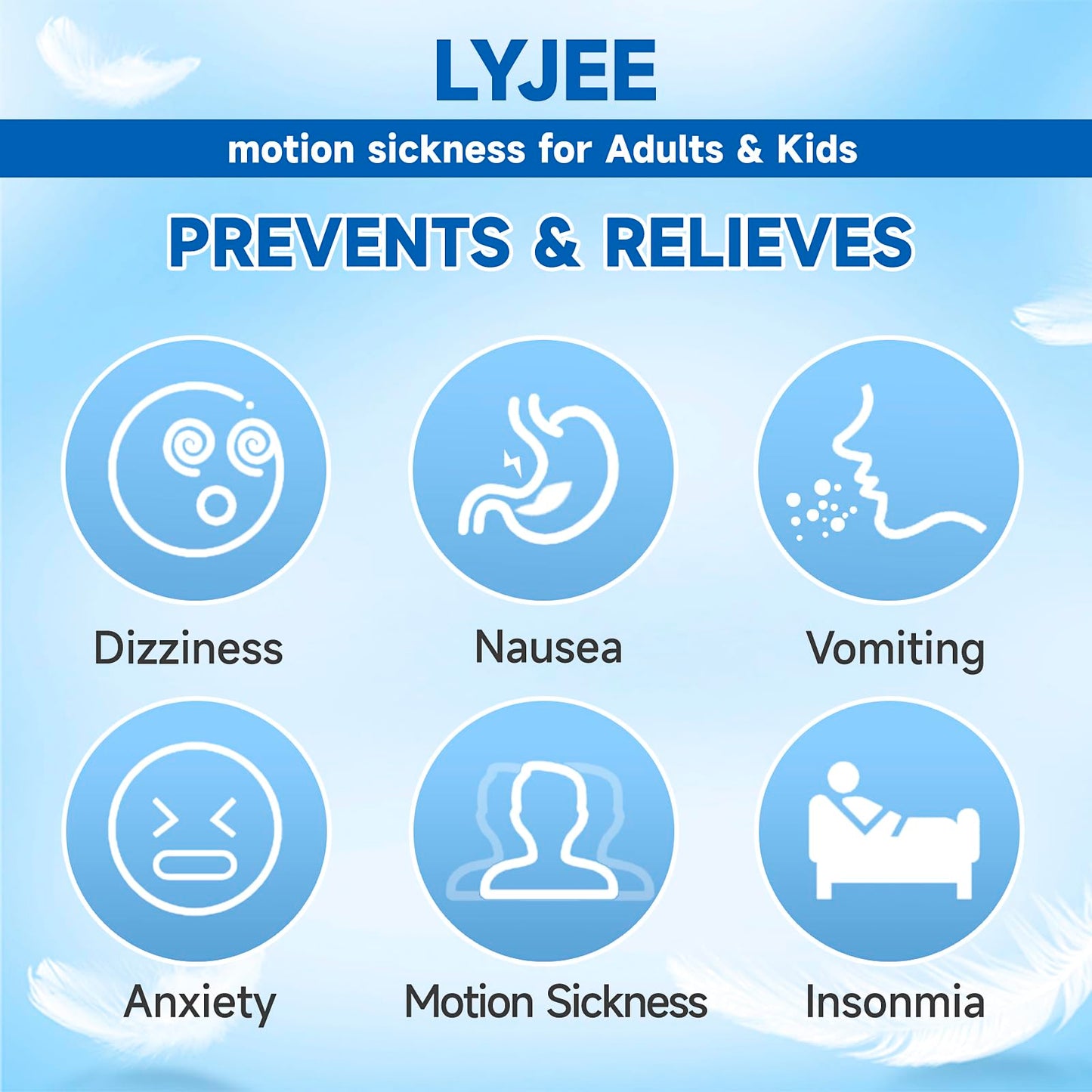 LYJEE Motion Sickness Bands – Non-Drug Nausea Relief Wristbands (Green) for Adults & Kids