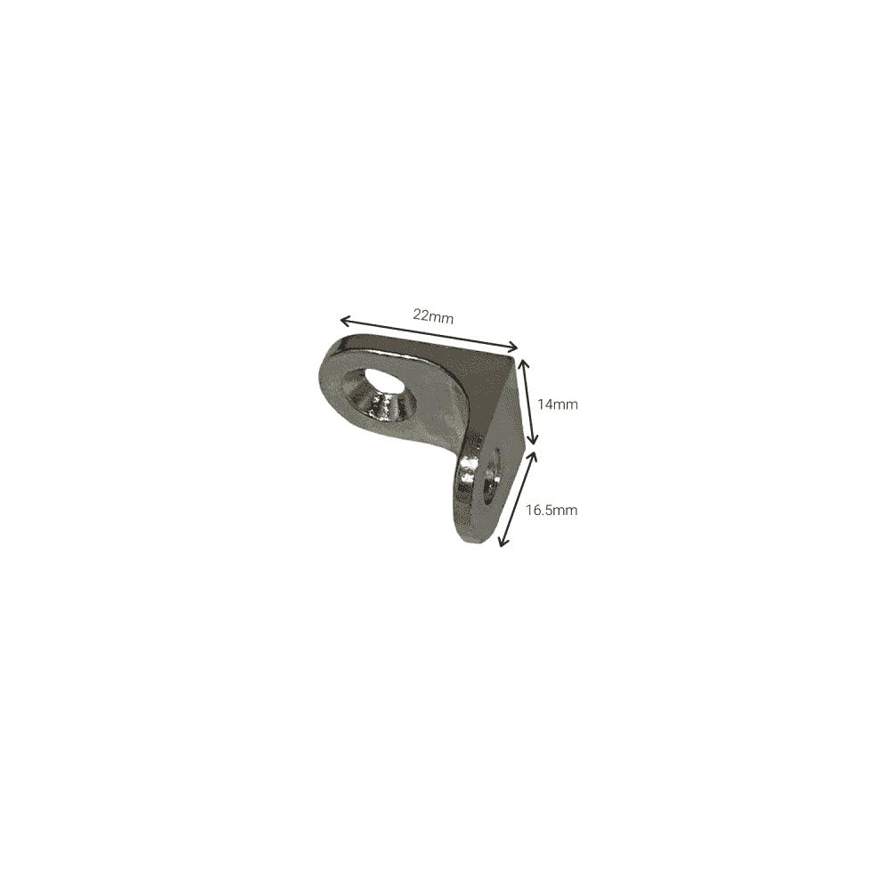 M4TEC Chrome & Brass Heavy Duty Steel Shelf Brackets