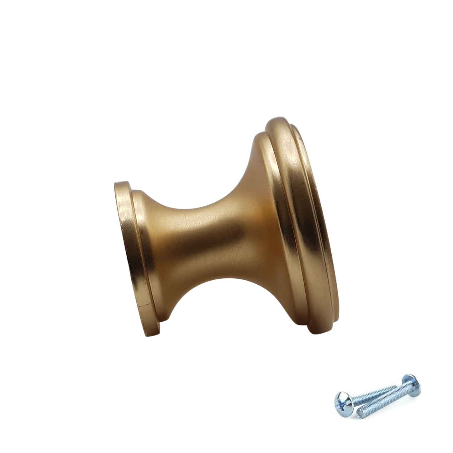 M4TEC Brushed Brass Flat Disc Knob Handle – VG7 Series (25mm Cabinet, Drawer & Cupboard Knob)