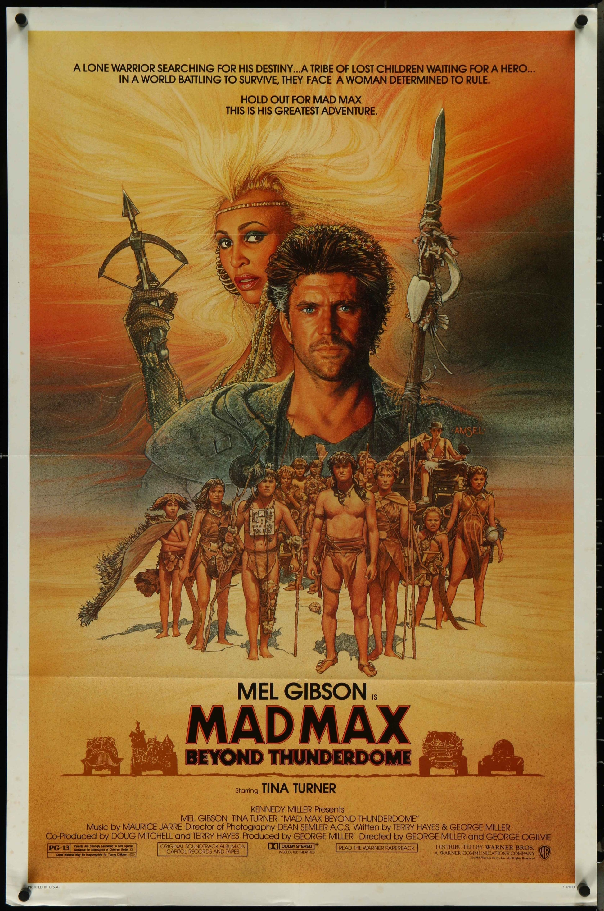 Mad Max Beyond Thunderdome (1985) Original US One Sheet Movie Poster