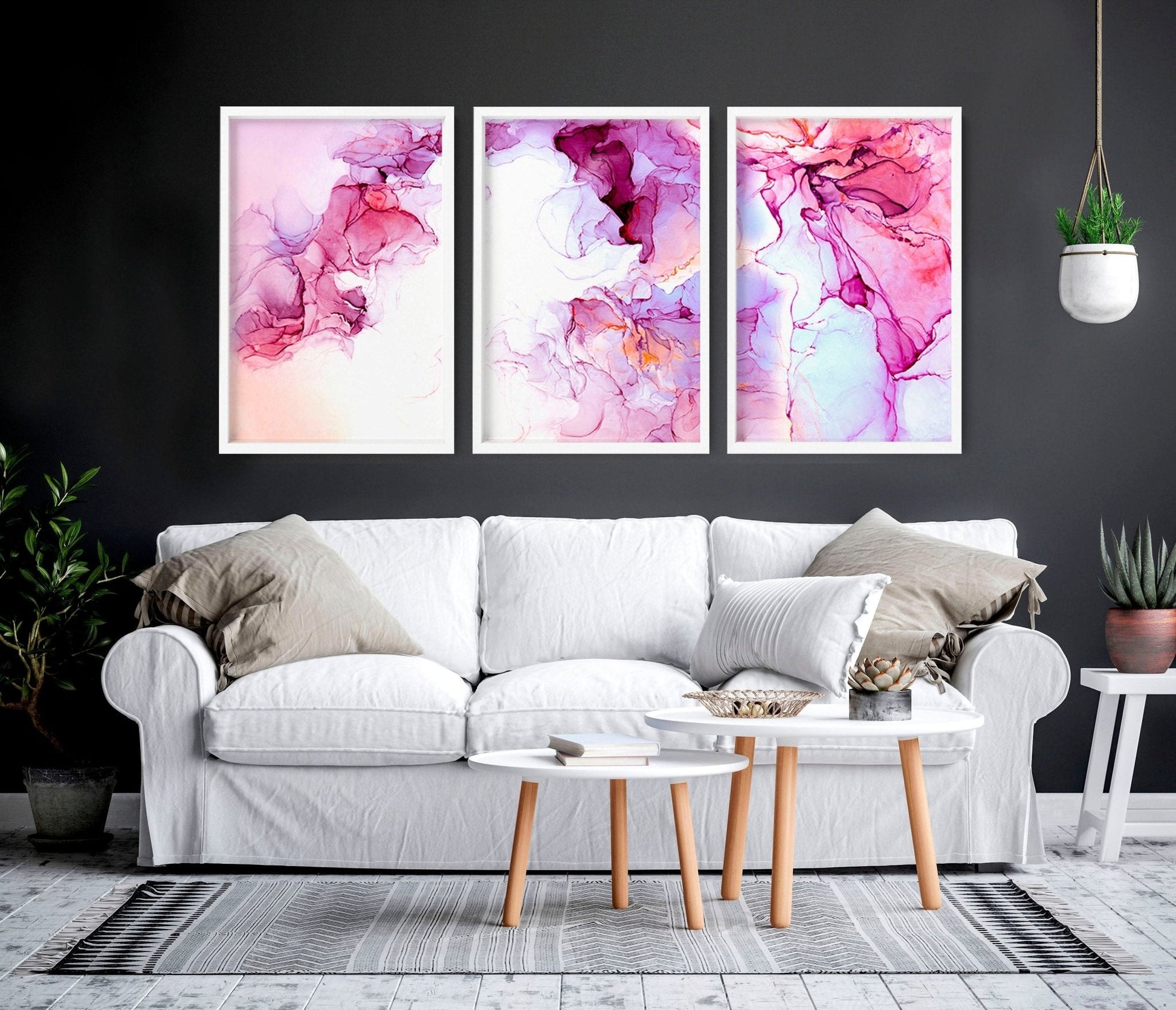 Contemporary art wall | set of 3 wall art prints