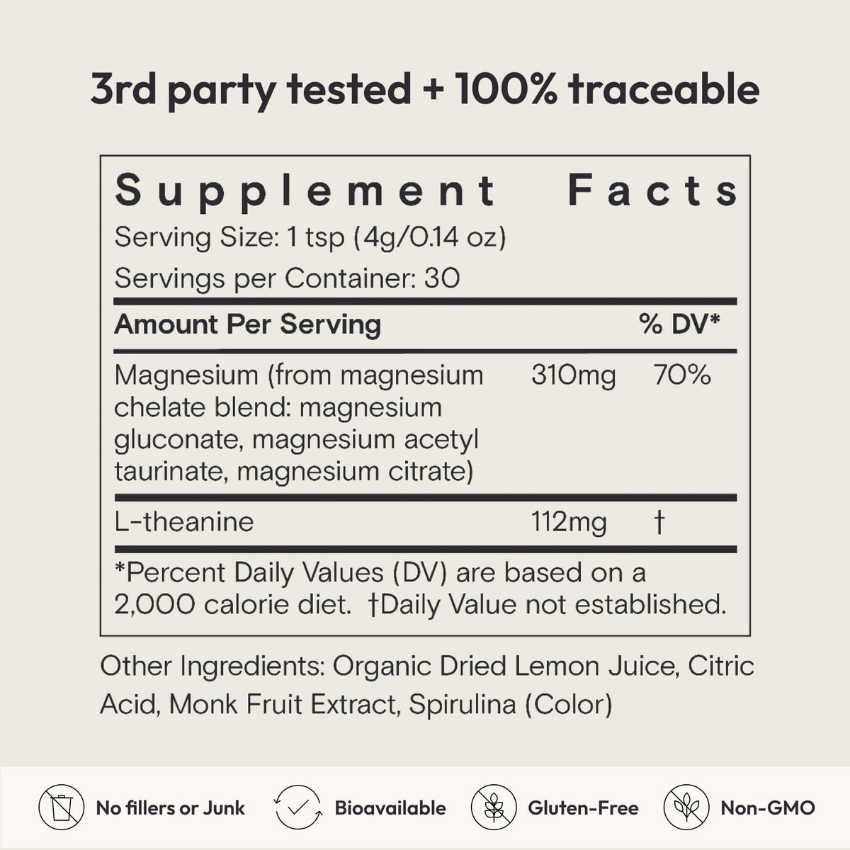 Moon Juice Magnesi-om Blue Lemon Jar – Big Mag 7.7 oz (55 Servings)