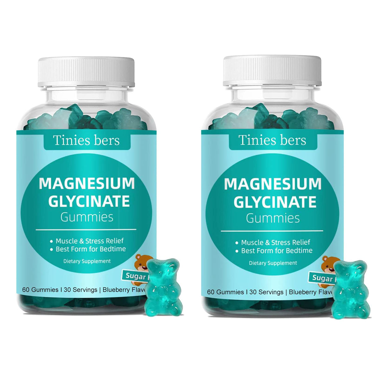 Magnesium Glycinate Gummies 500mg – Sugar Free, Vegan, 120-Count