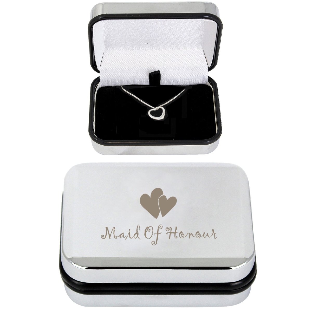 Maid Of Honour Heart Necklace Box