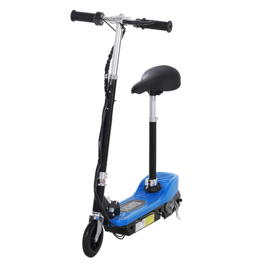 Kids Foldable Electric Powered Scooters 120W Toy Brake Kickstand Blue HOMCOM