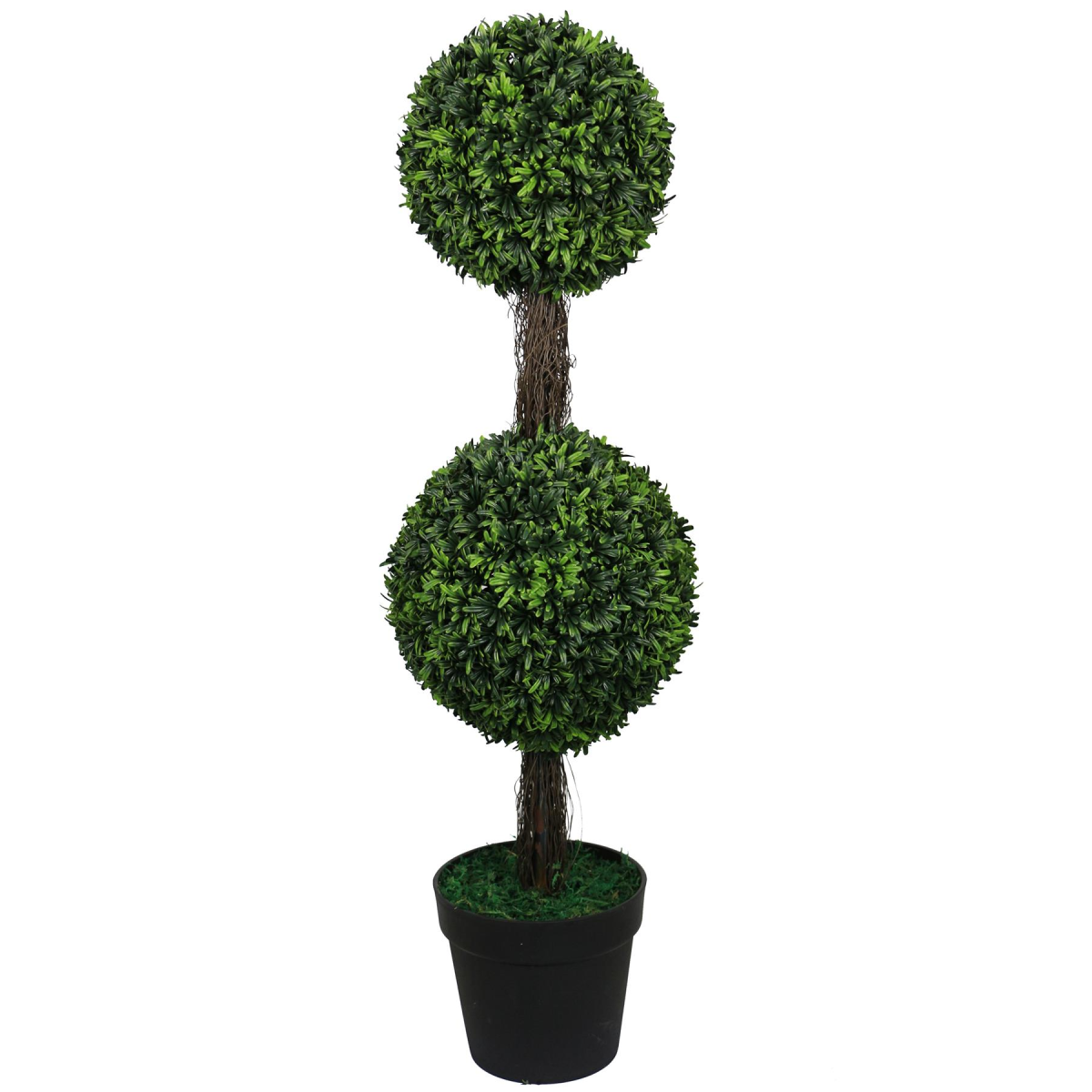 90cm Podocarpus Double Ball Topiary Tree Artificial