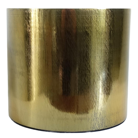 18cm Gold Etched Metal Planter by Leaf
