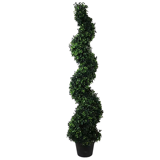 120cm Artificial Natural Boxwood Spiral Topiary