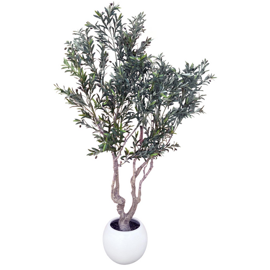 250cm XXL Artificial Olive Tree with Decorative Planter