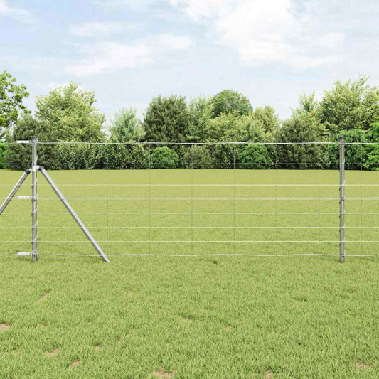 vidaXL Field Fence 0.8x25 m Galvanised Steel