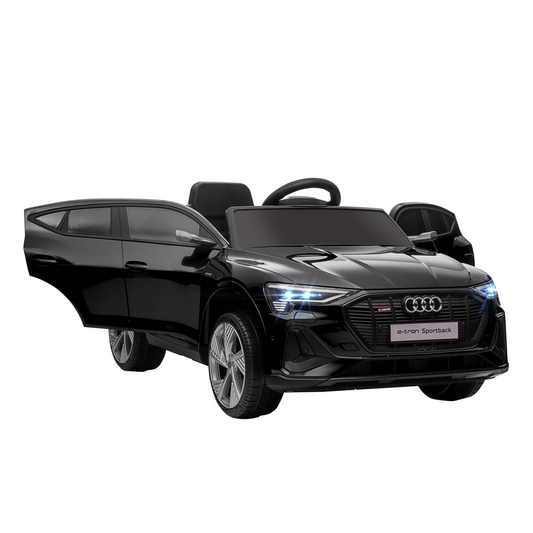 12V Kids Electric Ride-On Car/ w Remote Control, Lights, Music - Black
