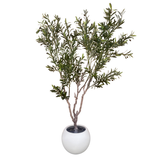 200cm XXL Artificial Olive Tree with Decorative Planter