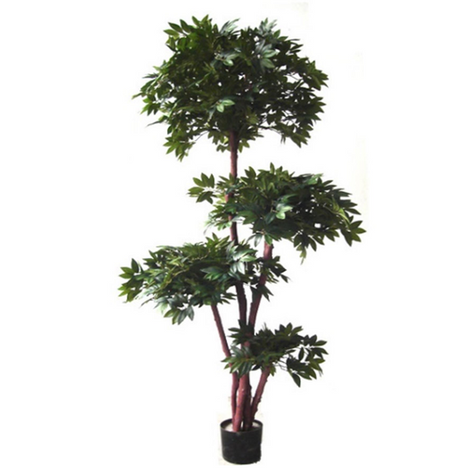 180cm Fire Retardant Lychee Ball Tree with 3774 Leaves and Natural Trunk