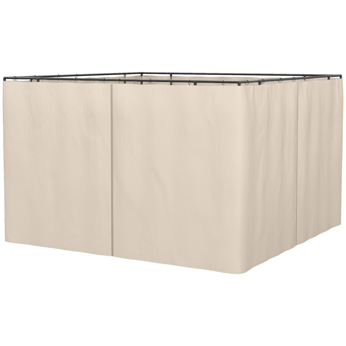 3 x 3(m) Universal Gazebo Replacement Sidewall Set w/ 4 Panels, Beige Outsunny