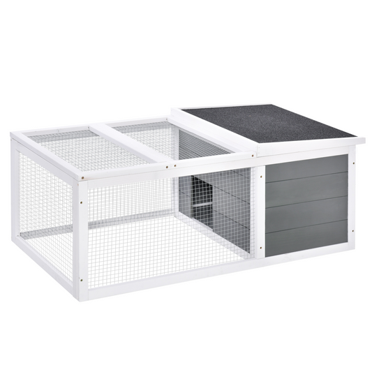 Rabbit Hutch Small Animal Cage Pet Run Cover, with Water-resistant Asphalt Roof